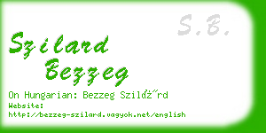 szilard bezzeg business card